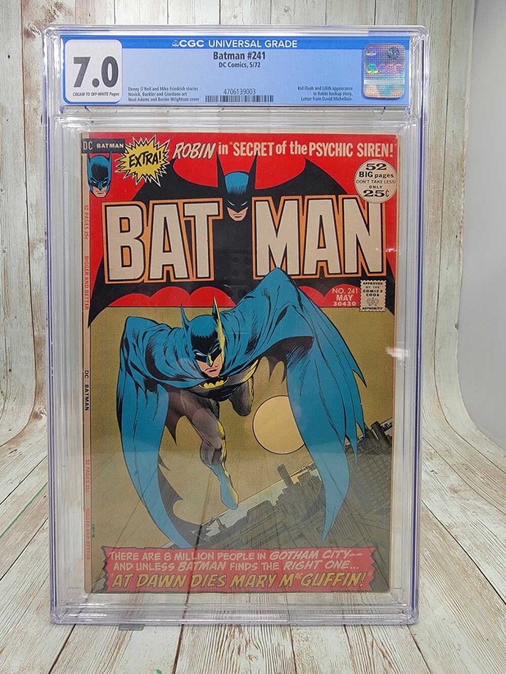 Batman #241 CGC 7.0 Classic Neal Adams Cover Art Vintage DC Comics 1972